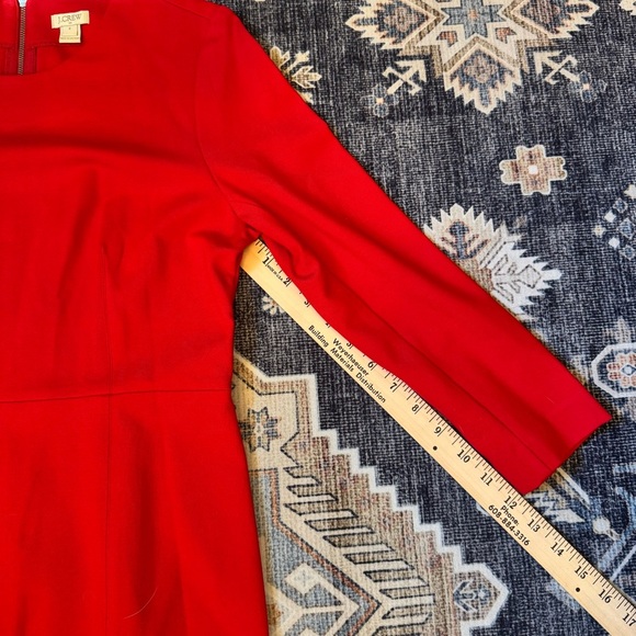 J. Crew Women’s Classic Red Sheath Dress 3/4 Sleeve Size 4 - Picture 9 of 10